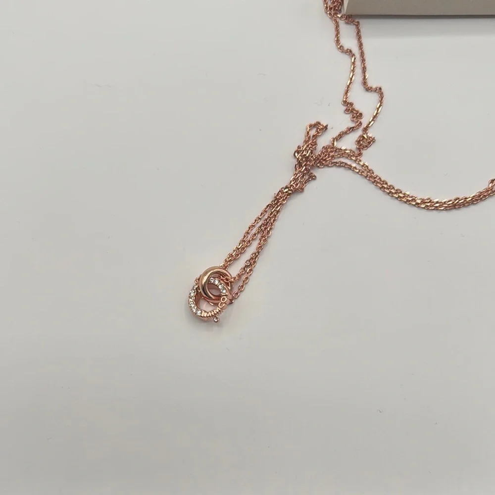 Mimco Rose Gold Necklace Earring Set NWT Layered